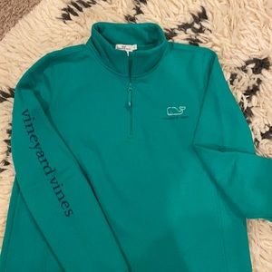 Vineyard Vines Green 1/4 Zip, Large